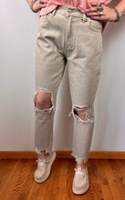 Load image into Gallery viewer, Taupe Mom Fit KanCan jeans.