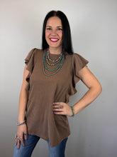 Load image into Gallery viewer, Urban Ribbed Ruffled Sleeve Top **6 COLORS**
