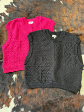 Load image into Gallery viewer, Mixed Cable Knit Sweater Vest **2 COLORS**
