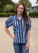 Load image into Gallery viewer, Multi Striped Puff Sleeve Top **3 COLORS**