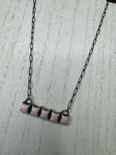 Load image into Gallery viewer, Pink Conch 5 Stone Bar Necklace
