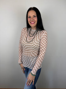Checkered Mesh Top **3 COLORS**
