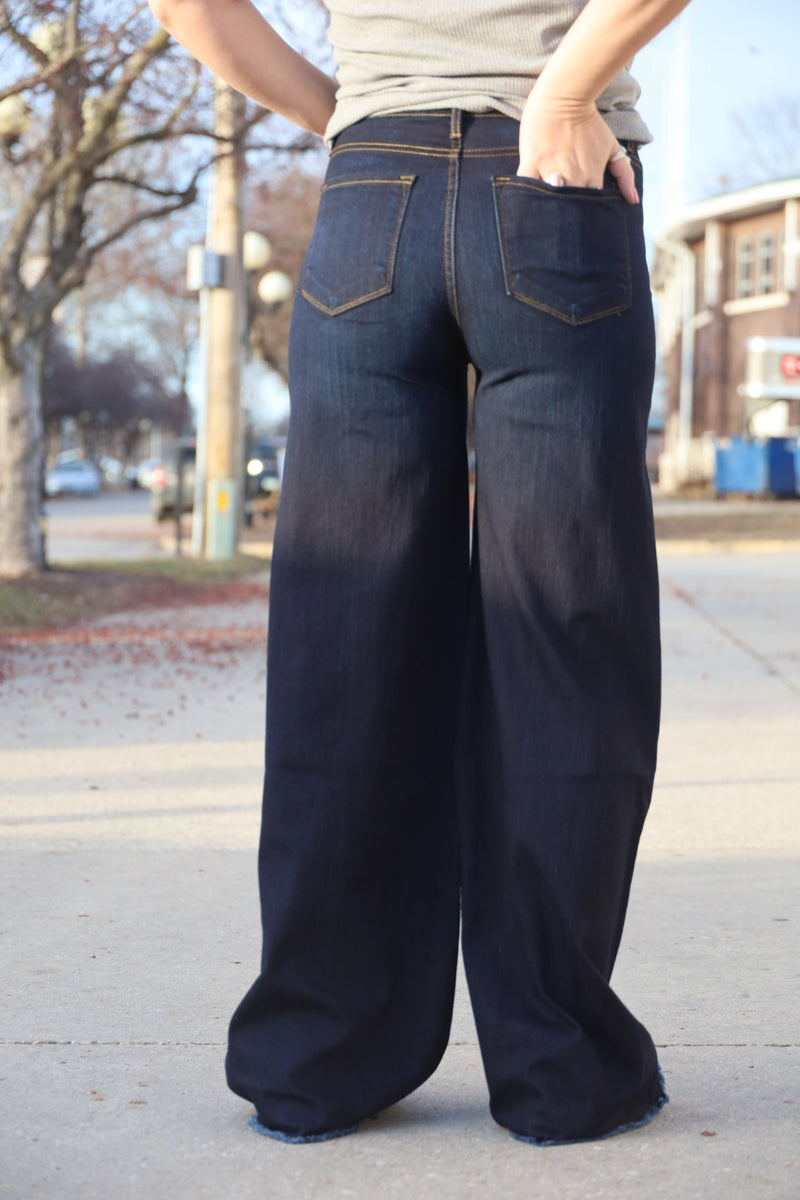 Men's Vintage Washed Wide Leg Jeans main image 0