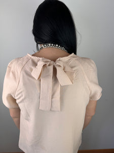 Textured Woven Tie Back Top **2 COLORS**