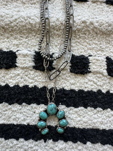 Squash Blossom Chain Layered Necklace