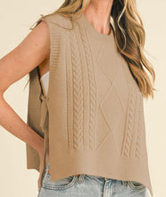Load image into Gallery viewer, Cable Knit Sweater Vest **5 COLORS**