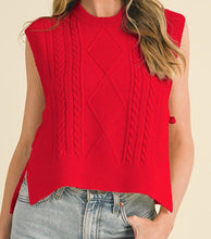 Load image into Gallery viewer, Cable Knit Sweater Vest **5 COLORS**