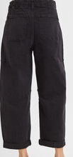 Load image into Gallery viewer, High Rise Black Cargo Risen Barrel Jeans