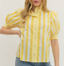 Load image into Gallery viewer, Multi Striped Puff Sleeve Top **3 COLORS**