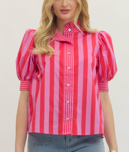 Load image into Gallery viewer, Multi Striped Puff Sleeve Top **3 COLORS**