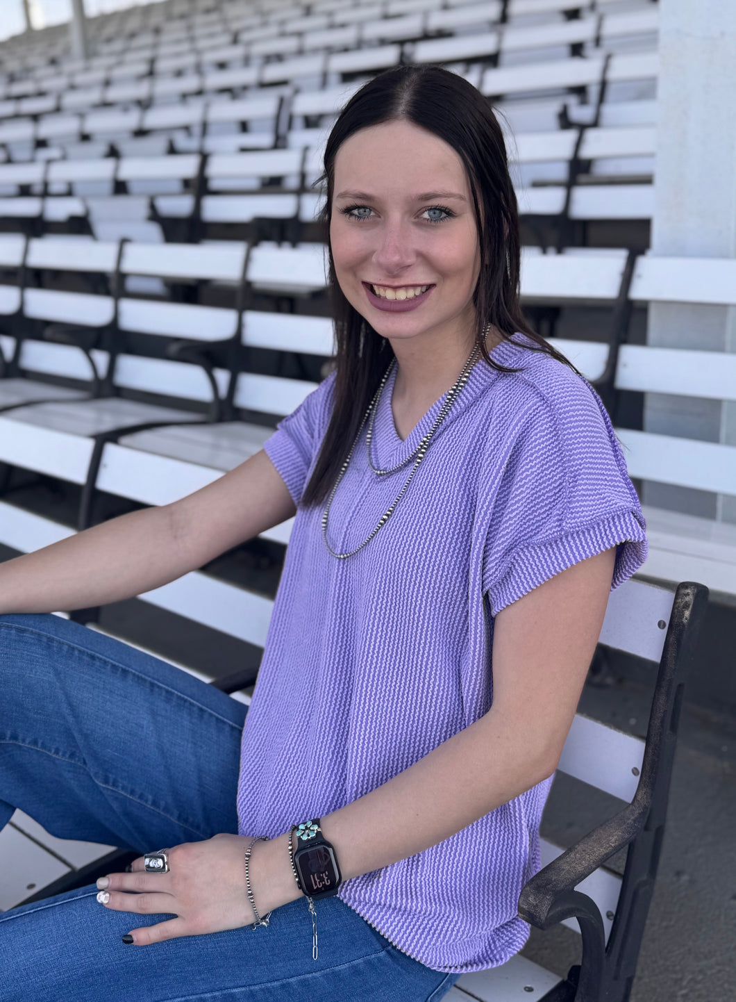 Urban Ribbed V Neck Top **2 COLORS**