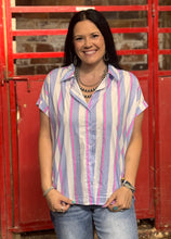 Load image into Gallery viewer, Striped Collared Top **2 COLORS**
