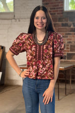 Load image into Gallery viewer, Floral Scallop Trim Top **2 COLORS**
