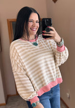 Load image into Gallery viewer, Striped Colorblock Top **3 COLOR**

