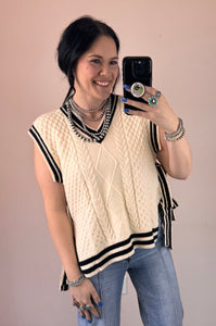 Double Side Tie Sweater Vest **2 COLORS**