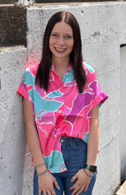 Load image into Gallery viewer, Satin Print Button Down Top **2 COLORS**

