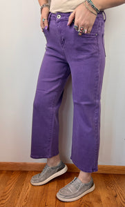 Purple Cropped Special A Jeans - PLUS