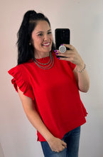 Load image into Gallery viewer, Solid Frill Mock Neck Top **4 COLORS**
