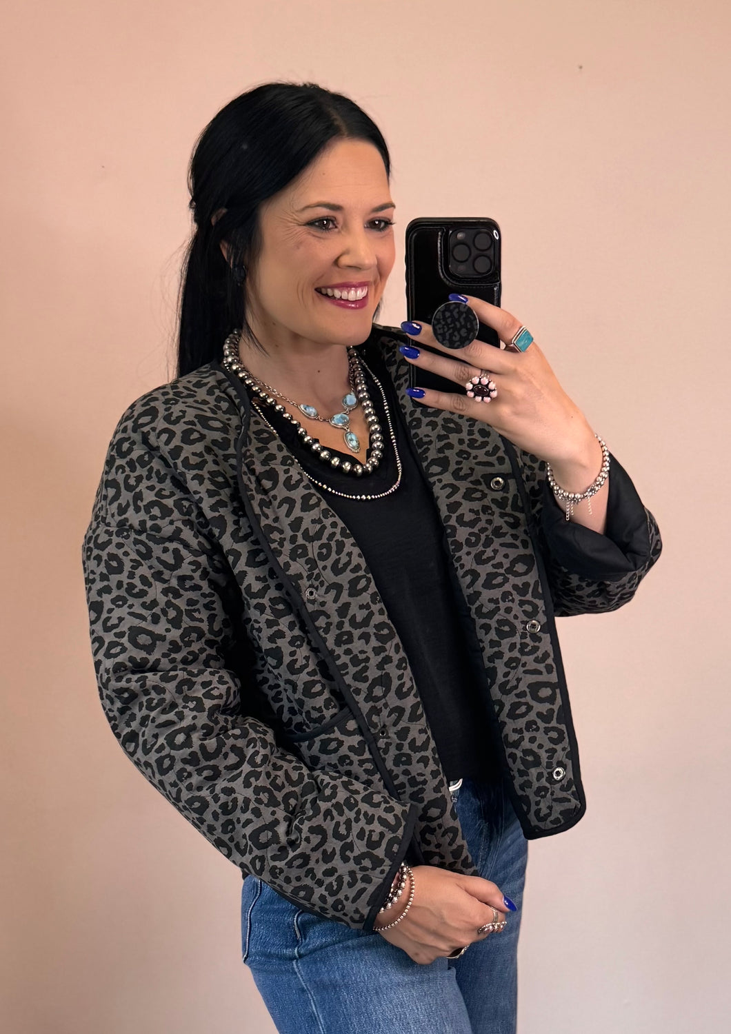 Leopard Quilted Jacket **3 COLORS**