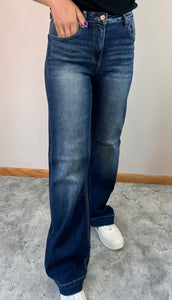 High-Rise Straight Leg Risen Jeans - PLUS