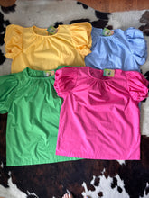 Load image into Gallery viewer, Solid Short Puff Sleeve Top **4 COLORS** - PLUS
