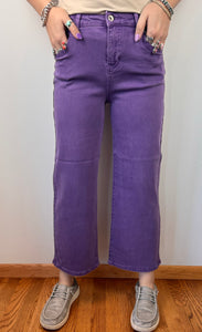 Purple Cropped Special A Jeans