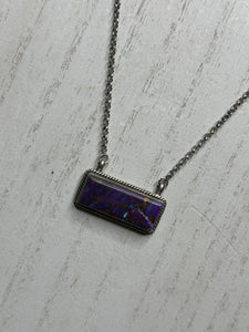 Purple Mojave Bar Necklace
