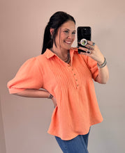 Load image into Gallery viewer, Gauze Collared Top **3 COLORS**
