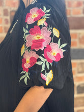 Load image into Gallery viewer, Embroidered Sleeve Top **2 COLORS** - PLUS
