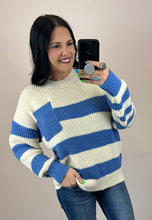 Load image into Gallery viewer, Blue Striped Sweater
