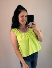 Load image into Gallery viewer, Ruffle Strap Crop Tank Top **3 COLORS**
