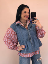 Load image into Gallery viewer, Denim Peplum Top
