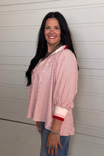 Load image into Gallery viewer, Striped 1/4 Zip Top ** 2 COLORS ** - PLUS
