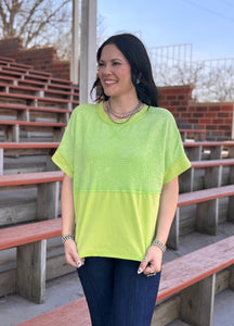 Apple Green Washed Top