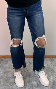 Straight Leg Cropped Risen Jeans - PLUS