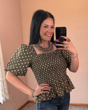 Load image into Gallery viewer, Polka Dot Smocked Top **3 COLORS**
