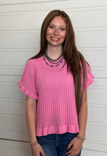 Load image into Gallery viewer, Ruffle Hem Short Sleeve Top ** 3 COLORS **
