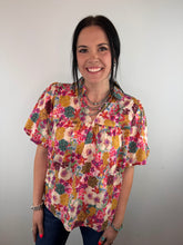 Load image into Gallery viewer, Floral Print Collared Top
