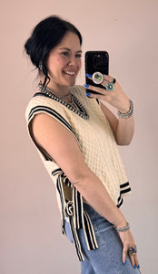 Double Side Tie Sweater Vest **2 COLORS**
