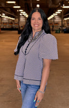 Load image into Gallery viewer, Gingham Detail Top ** 4 COLORS **
