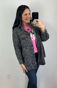 Denim Quilted Shacket **2 COLORS**