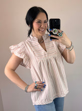 Load image into Gallery viewer, Striped Babydoll Top **2 COLORS**
