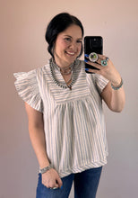 Load image into Gallery viewer, Striped Babydoll Top **2 COLORS** - PLUS
