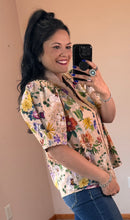 Load image into Gallery viewer, Floral Button Top **2 COLORS** - PLUS

