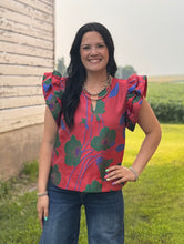 Load image into Gallery viewer, Floral Jacquard Top **2 COLORS**
