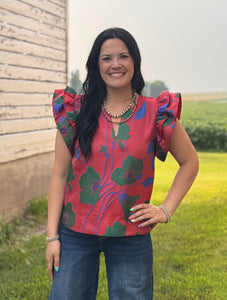 Floral Jacquard Top **2 COLORS**