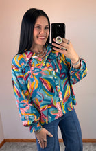 Load image into Gallery viewer, Multicolor Printed Button Up Top **2 COLORS**
