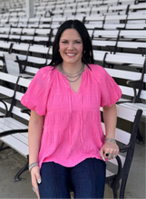 Load image into Gallery viewer, Pink Textured Top
