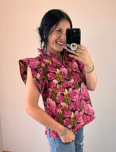 Load image into Gallery viewer, Floral Jacquard Top **2 COLORS**
