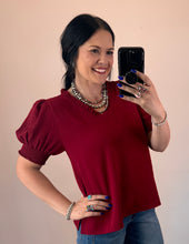 Load image into Gallery viewer, Frilled V Neck Top **5 COLORS**
